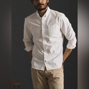 Taylor Stitch Shirt Men's 40 M Everyday White Oxford Button Down Long Sleeve